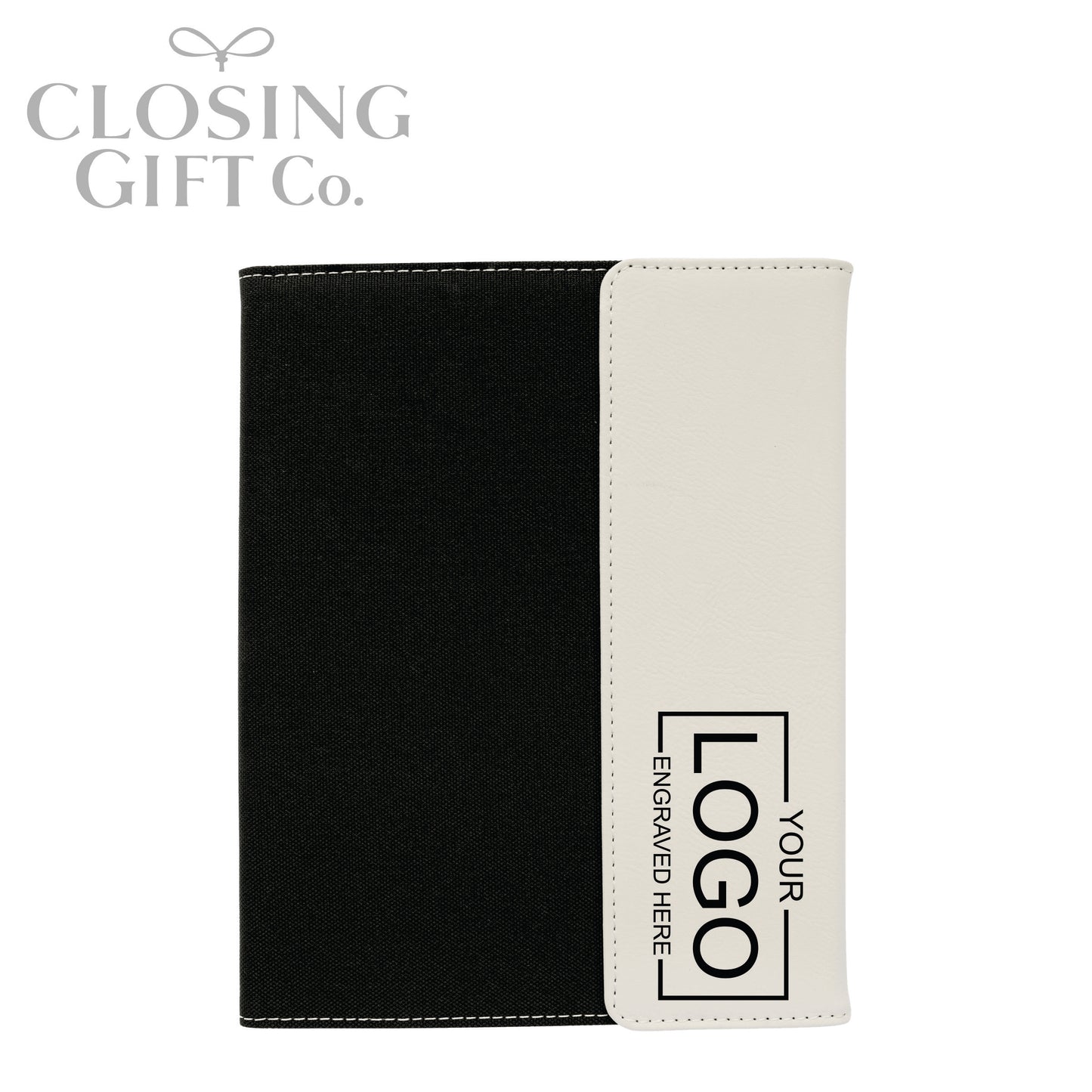 CUSTOM ENGRAVED FOLD-OVER PORTFOLIO WITH NOTEPAD - LARGE