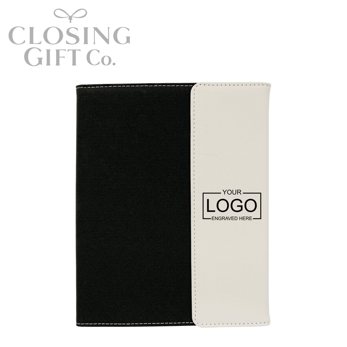 CUSTOM ENGRAVED FOLD-OVER PORTFOLIO WITH NOTEPAD - LARGE