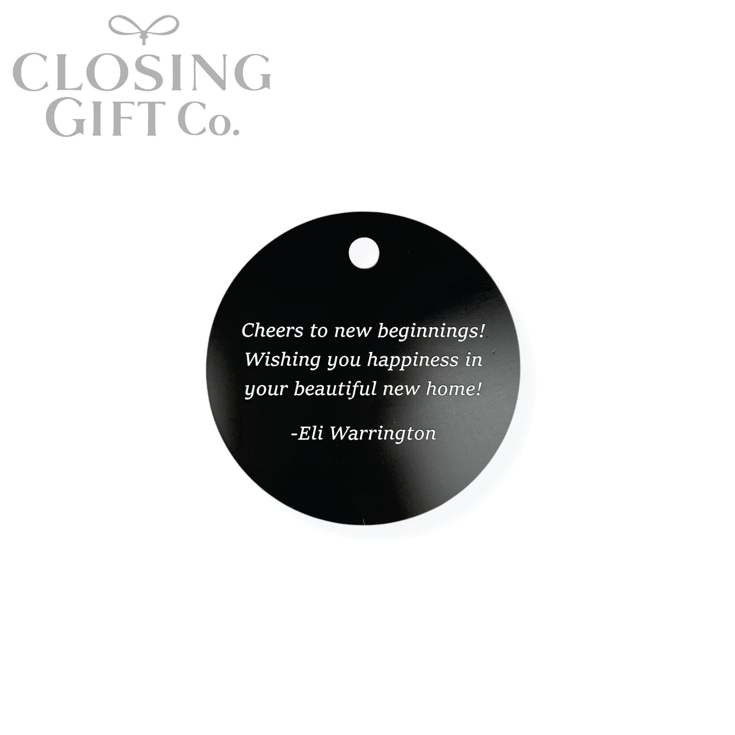 CUSTOM ENGRAVED ROUND SHAPE ACRYLIC GIFT TAG