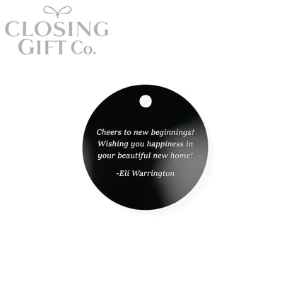 CUSTOM ENGRAVED ROUND SHAPE ACRYLIC GIFT TAG