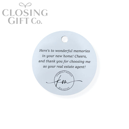 CUSTOM ENGRAVED ROUND SHAPE ACRYLIC GIFT TAG