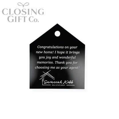 CUSTOM ENGRAVED HOME / HOUSE SHAPE ACRYLIC GIFT TAG