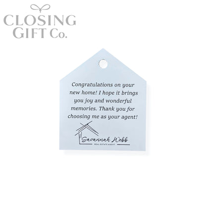 CUSTOM ENGRAVED HOME / HOUSE SHAPE ACRYLIC GIFT TAG