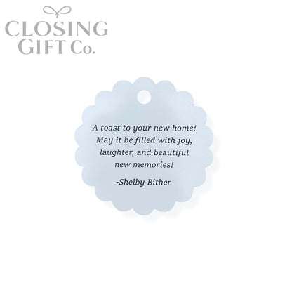 CUSTOM ENGRAVED SCALLOP SHAPE ACRYLIC GIFT TAG