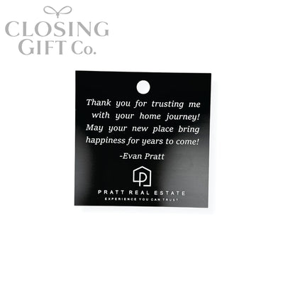 CUSTOM ENGRAVED SQUARE SHAPE ACRYLIC GIFT TAG