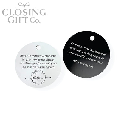 CUSTOM ENGRAVED ROUND SHAPE ACRYLIC GIFT TAG