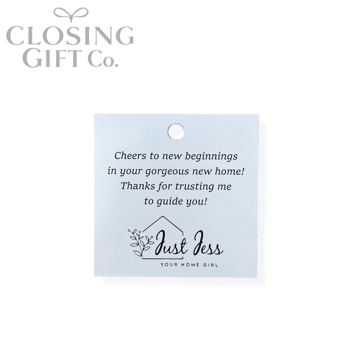 CUSTOM ENGRAVED SQUARE SHAPE ACRYLIC GIFT TAG