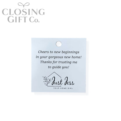 CUSTOM ENGRAVED SQUARE SHAPE ACRYLIC GIFT TAG