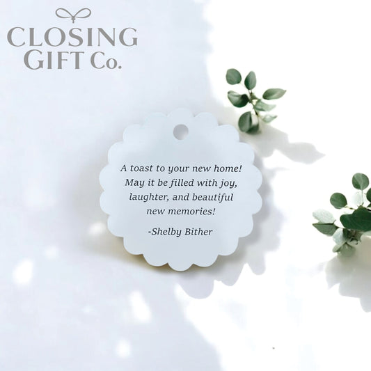 CUSTOM ENGRAVED SCALLOP SHAPE ACRYLIC GIFT TAG