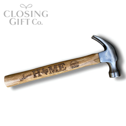 CUSTOM ENGRAVED "WELCOME HOME" STATE HAMMER WITH YOUR LOGO INCLUDED