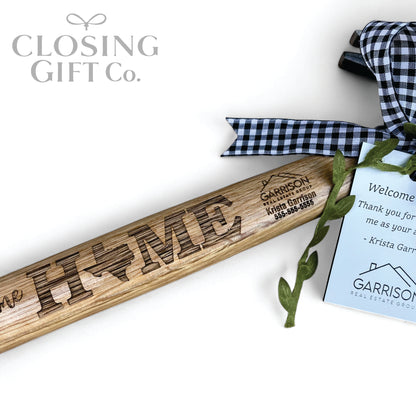 CUSTOM ENGRAVED "WELCOME HOME" STATE HAMMER WITH YOUR LOGO INCLUDED