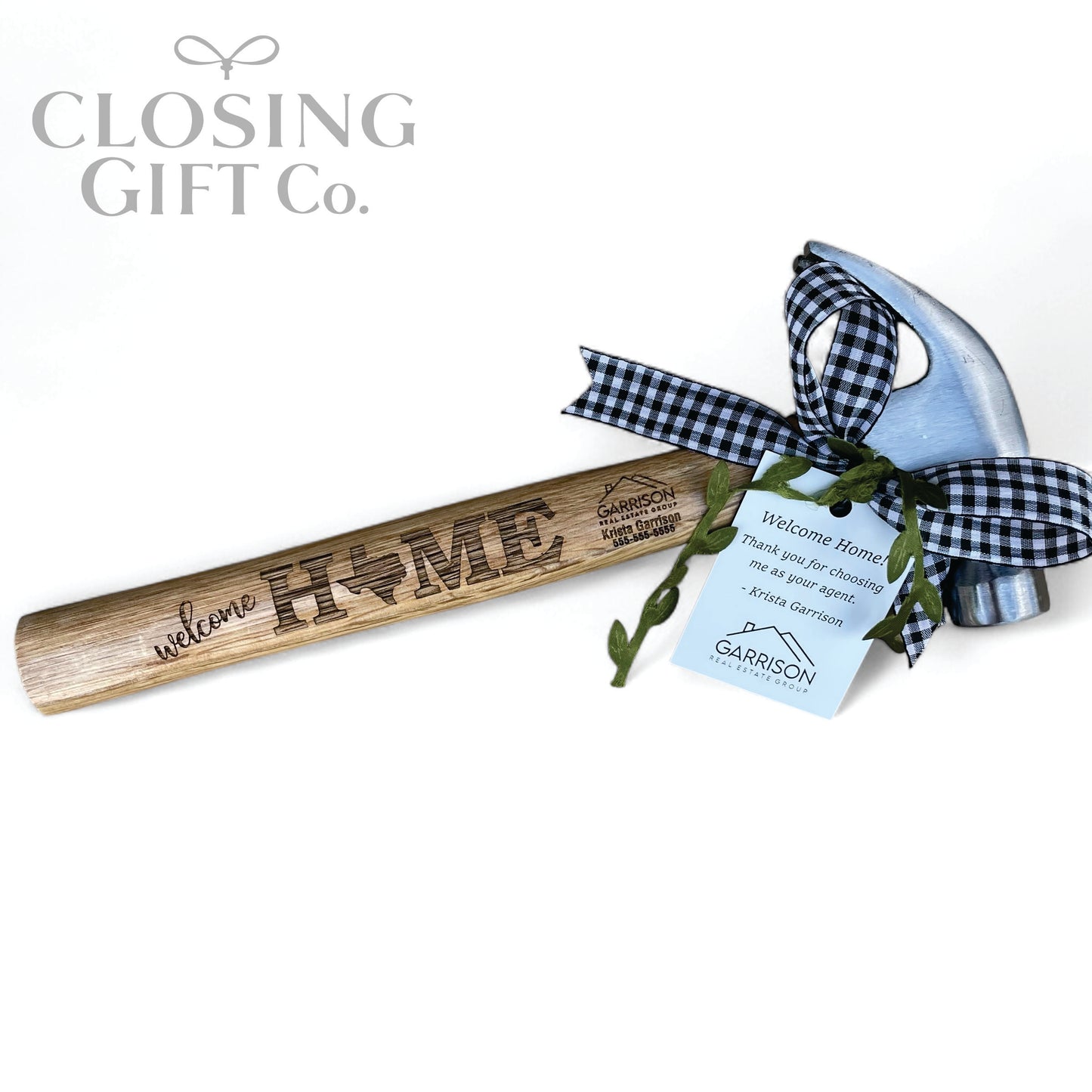 CUSTOM ENGRAVED "WELCOME HOME" STATE HAMMER WITH YOUR LOGO INCLUDED