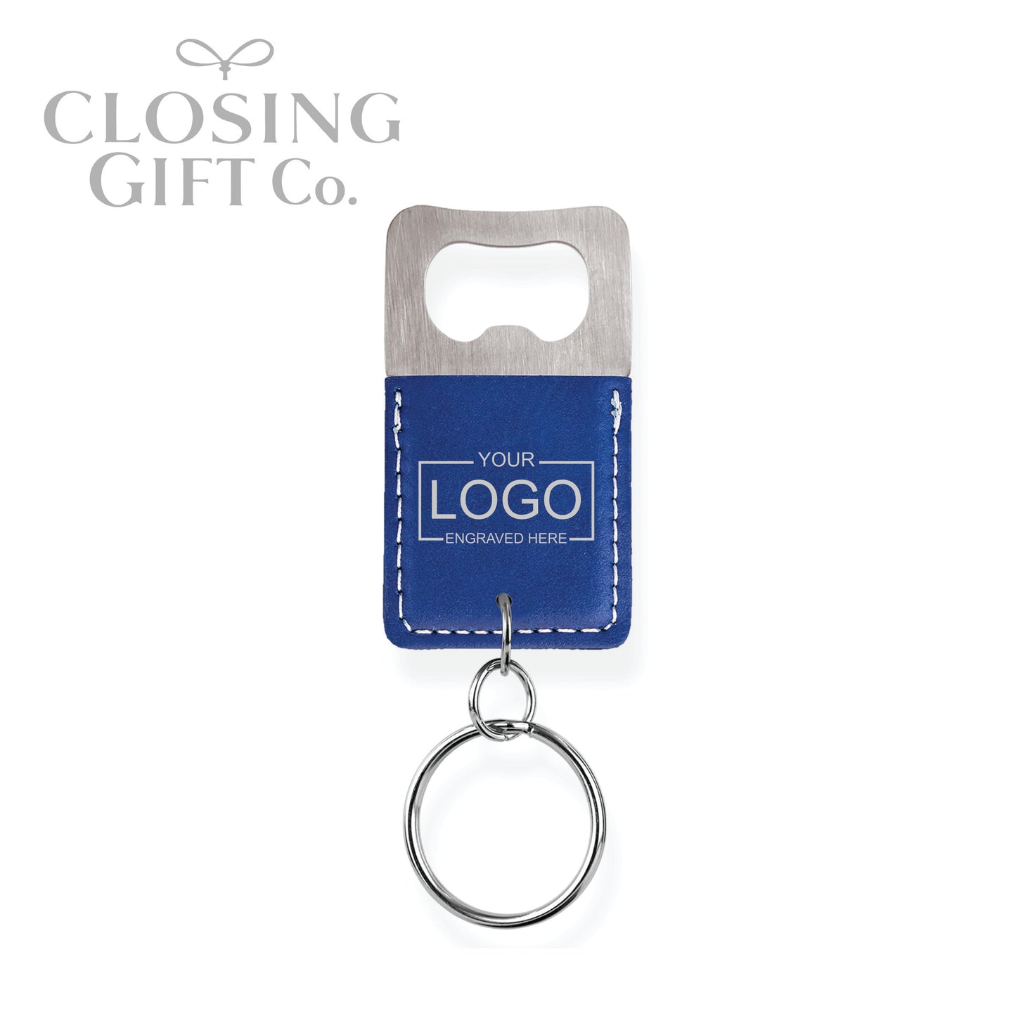 LEATHERETTE KEYCHAIN BOTTLE OPENER