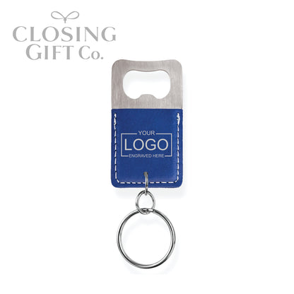 LEATHERETTE KEYCHAIN BOTTLE OPENER