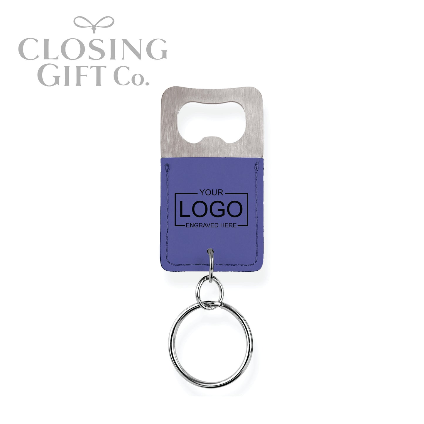 LEATHERETTE KEYCHAIN BOTTLE OPENER