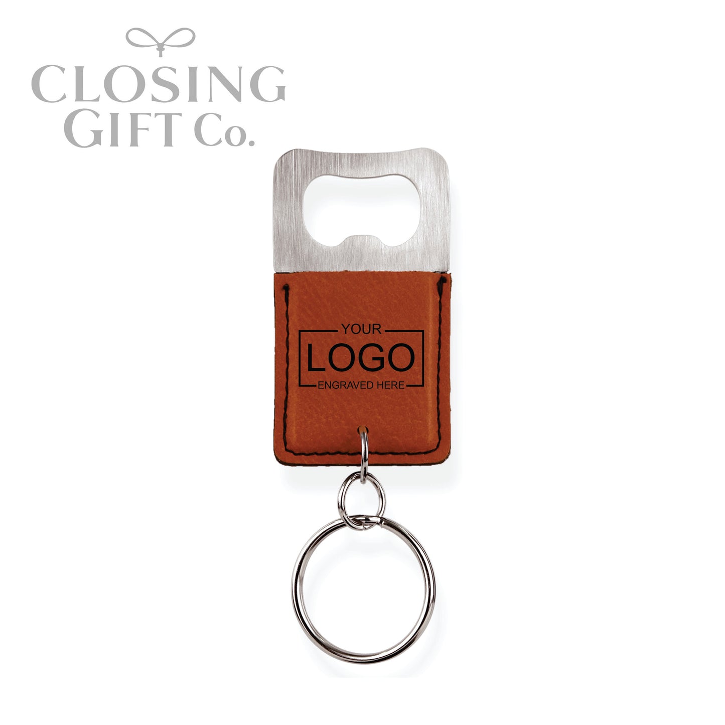 LEATHERETTE KEYCHAIN BOTTLE OPENER