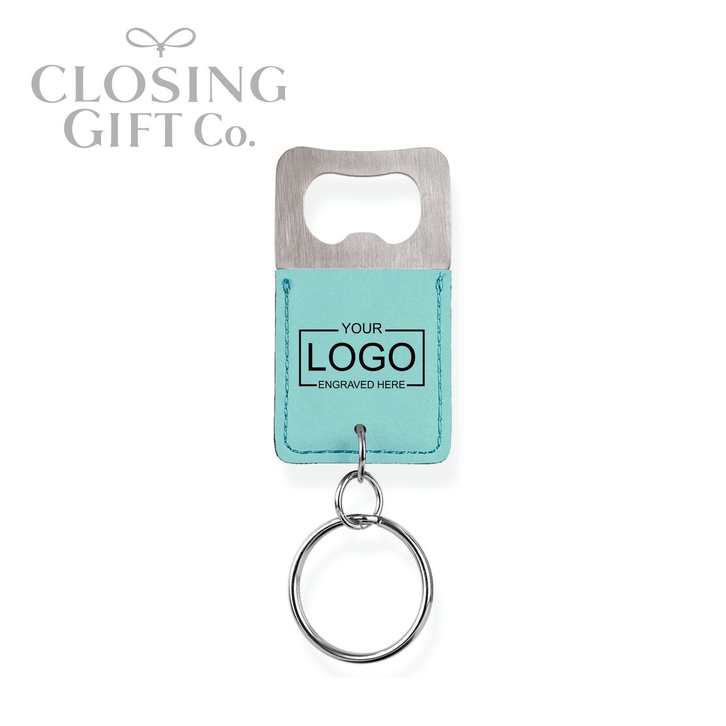 LEATHERETTE KEYCHAIN BOTTLE OPENER