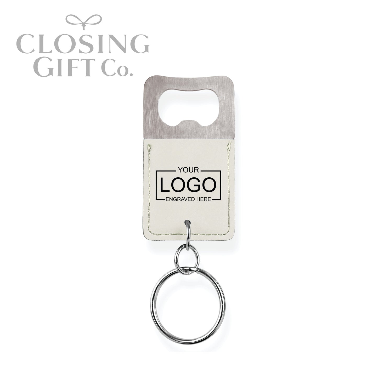 LEATHERETTE KEYCHAIN BOTTLE OPENER