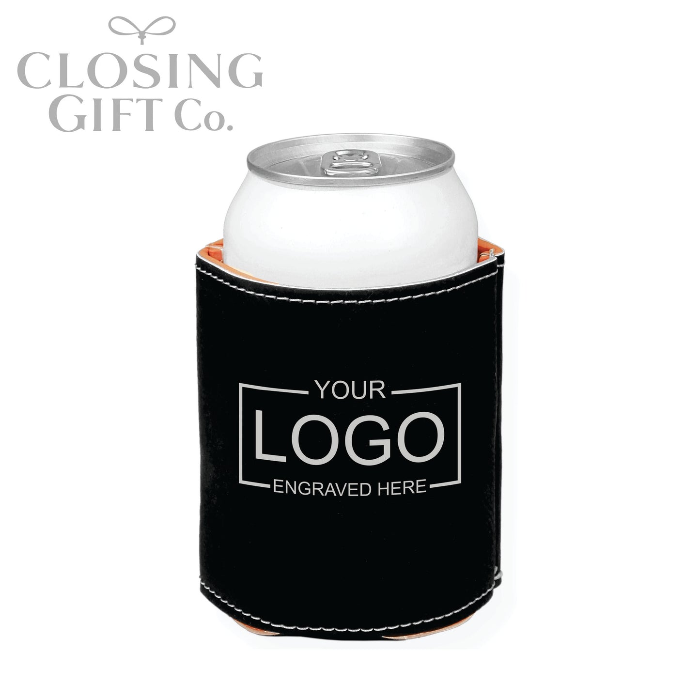 LEATHERETTE BEVERAGE HOLDER - ENGRAVED WITH YOUR LOGO
