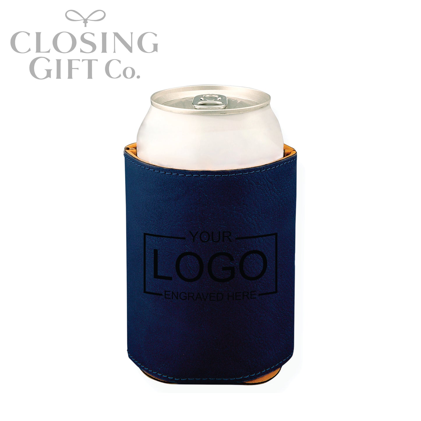 LEATHERETTE BEVERAGE HOLDER - ENGRAVED WITH YOUR LOGO