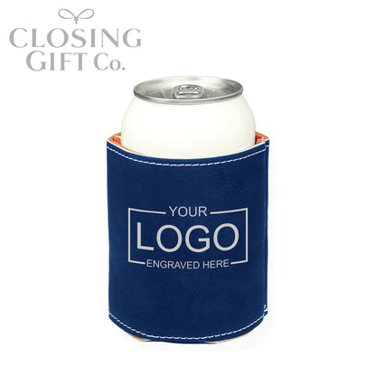 LEATHERETTE BEVERAGE HOLDER - ENGRAVED WITH YOUR LOGO