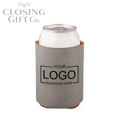 LEATHERETTE BEVERAGE HOLDER - ENGRAVED WITH YOUR LOGO