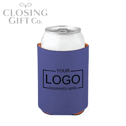 LEATHERETTE BEVERAGE HOLDER - ENGRAVED WITH YOUR LOGO