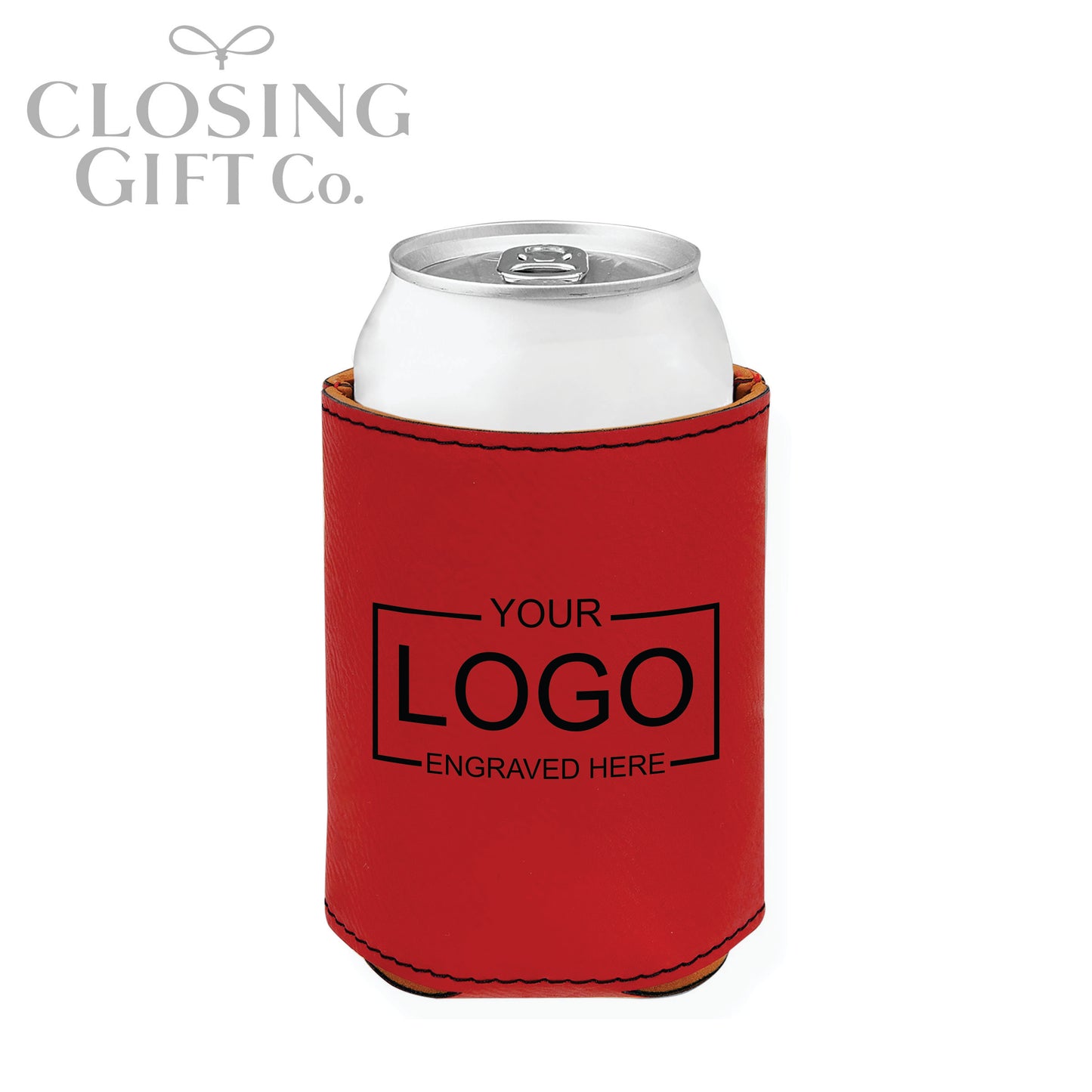 LEATHERETTE BEVERAGE HOLDER - ENGRAVED WITH YOUR LOGO