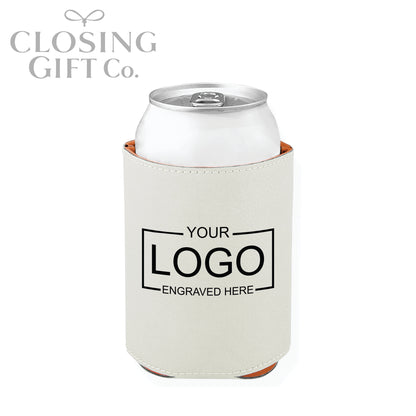LEATHERETTE BEVERAGE HOLDER - ENGRAVED WITH YOUR LOGO