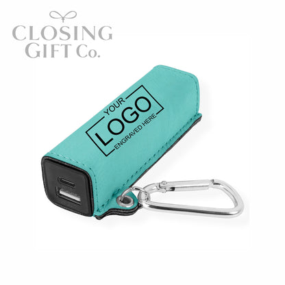 LEATHERETTE POWER BANK WITH USB-C CORD