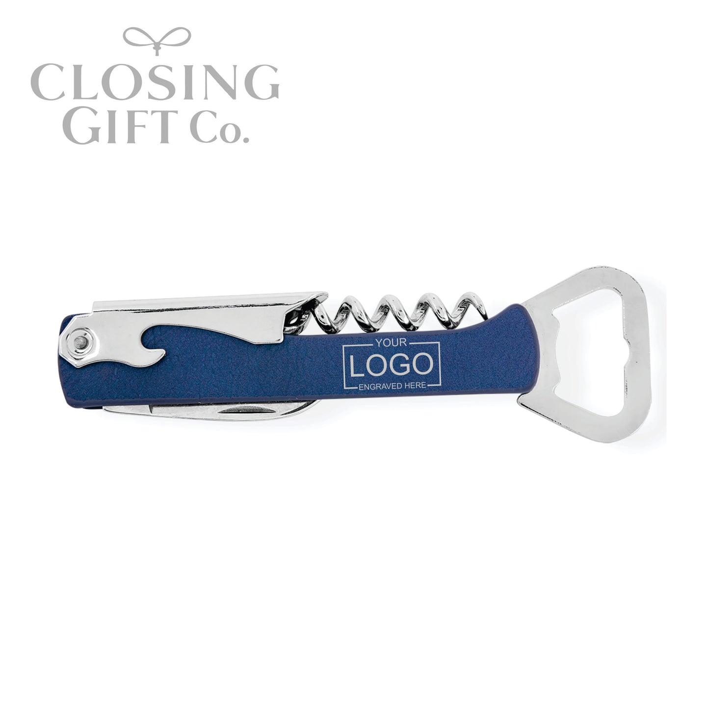 LEATHERETTE MULTI TOOL CORKSCREW WINE & BOTTLE OPENER