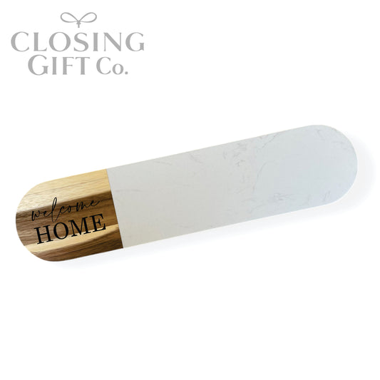 OVAL ACACIA WOOD & MARBLE CUTTING BOARD IN BULK - BUY MORE / SAVE MORE!