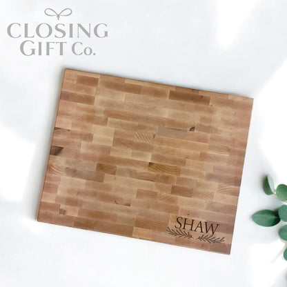 MAPLE BUTCHER BLOCK - CUSTOM ENGRAVED