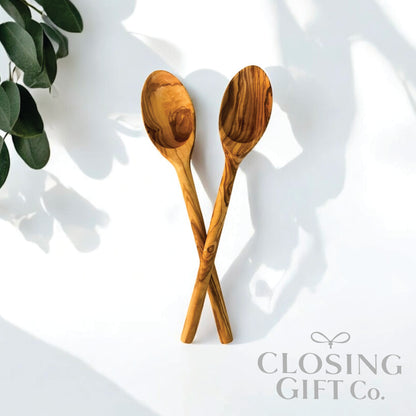 LARGE OLIVE WOOD BUNDLE - BOARD / SPOONS / COASTERS - CUSTOM ENGRAVED