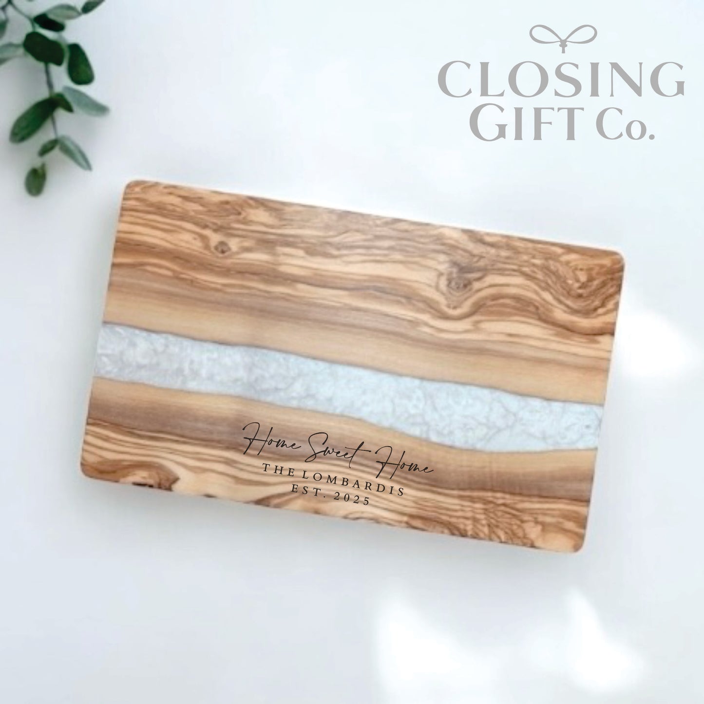 OLIVE WOOD & RESIN CUTTING BOARD