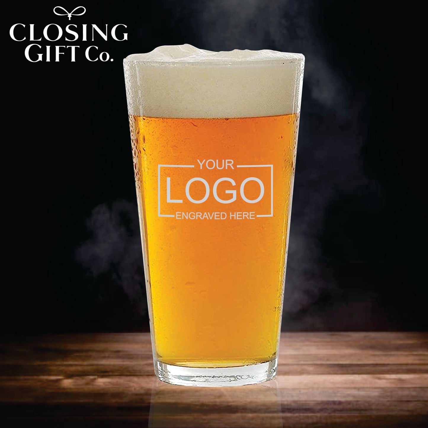 PINT GLASS - ENGRAVED WITH YOUR LOGO