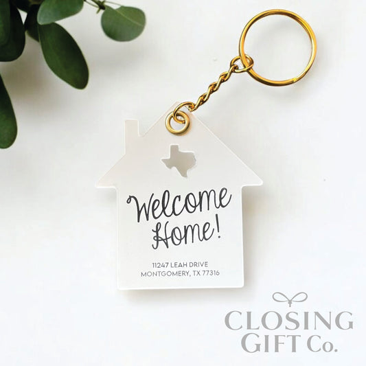 CUSTOM "WELCOME HOME" WITH STATE SHAPE AND ADDRESS