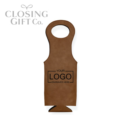 LEATHERETTE WINE BOTTLE BAG