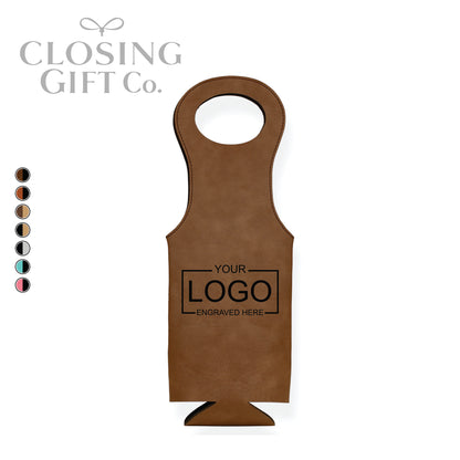 LEATHERETTE WINE BOTTLE BAG