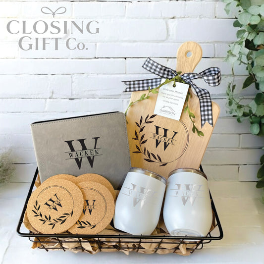 CUSTOM CLOSING GIFT BASKET SET - WINE TOOL BASKET