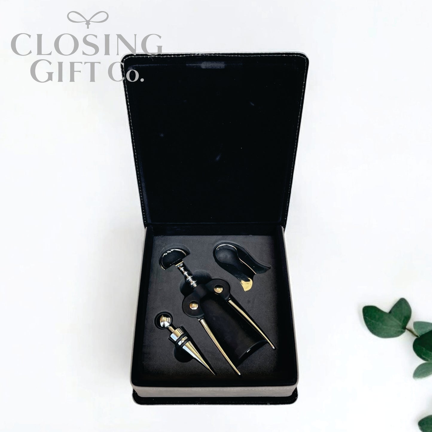 CUSTOM CLOSING GIFT BASKET SET - WINE TOOL BASKET