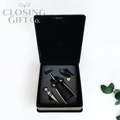 CUSTOM CLOSING GIFT BASKET SET - WINE TOOL BASKET