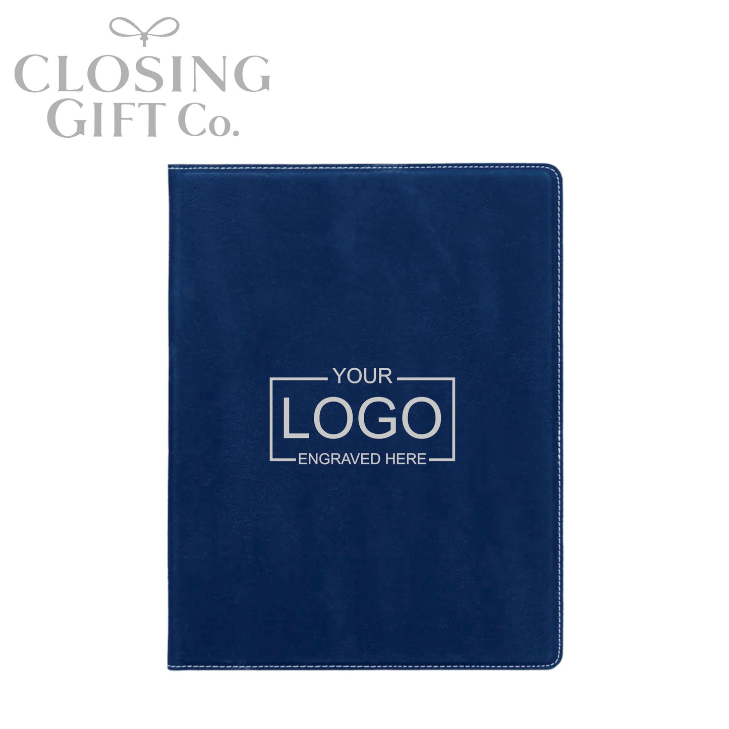 CUSTOM ENGRAVED ZIPPER PORTFOLIO WITH NOTEPAD