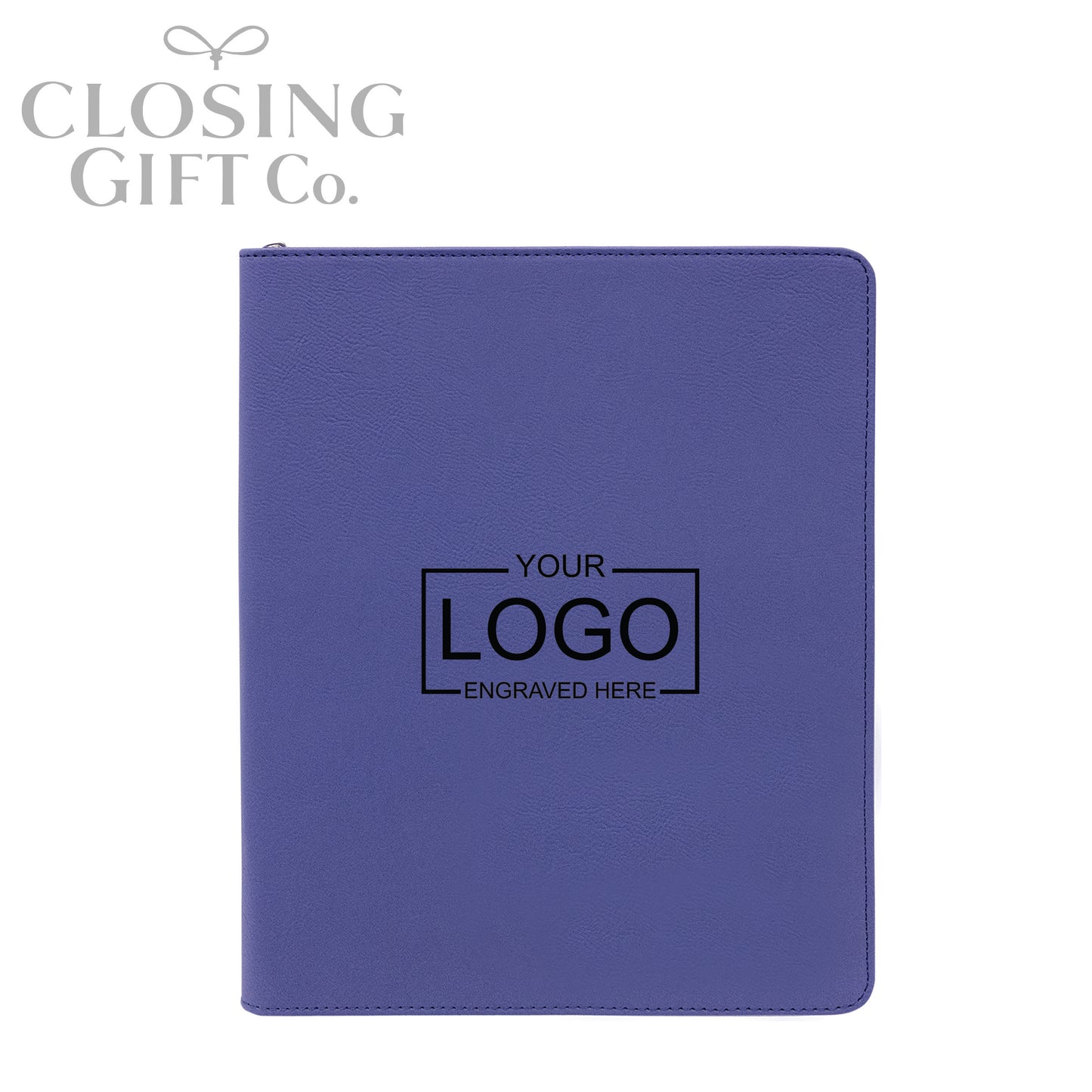 CUSTOM ENGRAVED ZIPPER PORTFOLIO WITH NOTEPAD