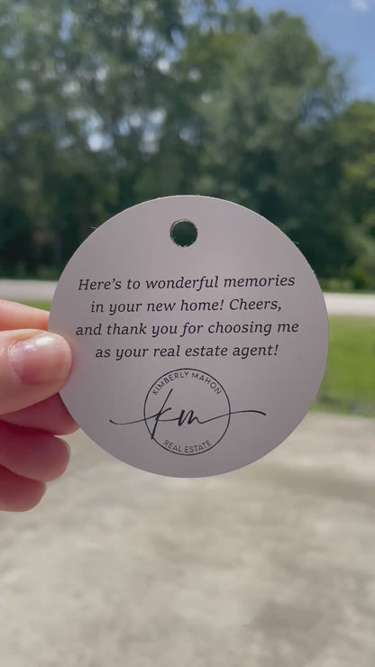 CUSTOM ENGRAVED ROUND SHAPE ACRYLIC GIFT TAG