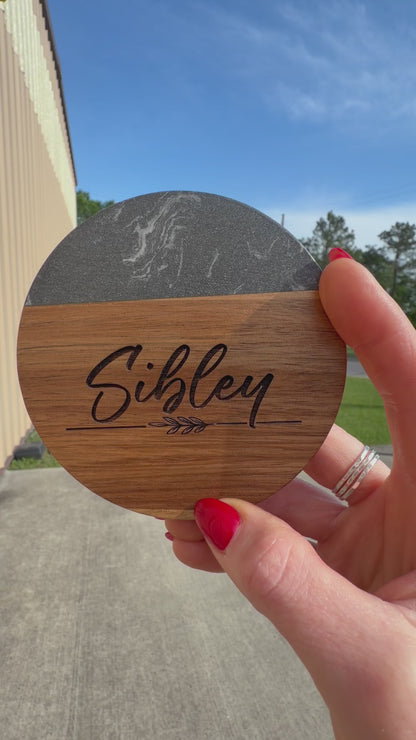 Realtor Closing Gift Basket | Housewarming Gift for New Home | Engraved Acacia & Black Marble Board, Coasters & Black Wine Tumblers