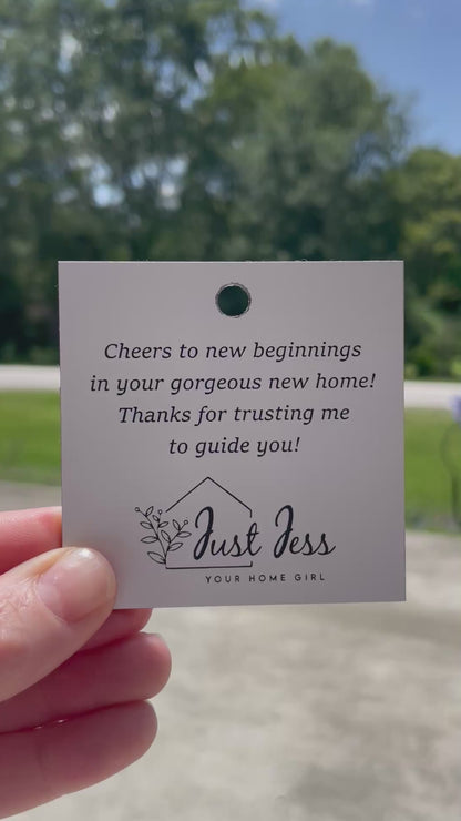 CUSTOM ENGRAVED SQUARE SHAPE ACRYLIC GIFT TAG